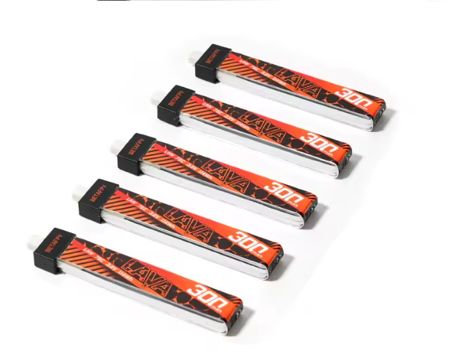 Акумулятор BETAFPV LAVA Series 1S 300mAh LiHV 75C BT2.0 (5 шт.) 04-0102 фото