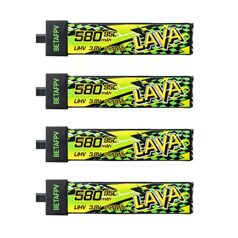 Акумулятор BETAFPV LAVA II 1S 580mAh 3.8V 95C BT2.0 (4 од.) 04-0106 фото